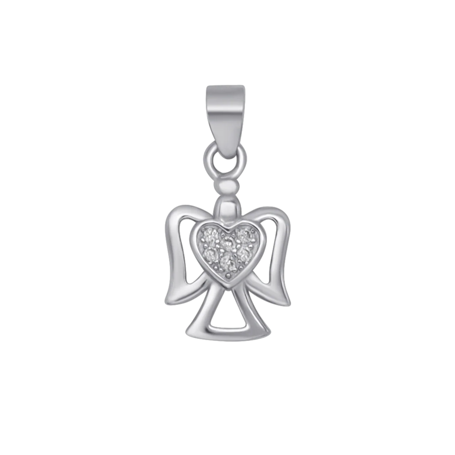 ANGEL - PENDANT - SILVER AND CUBIC ZIRCONIA