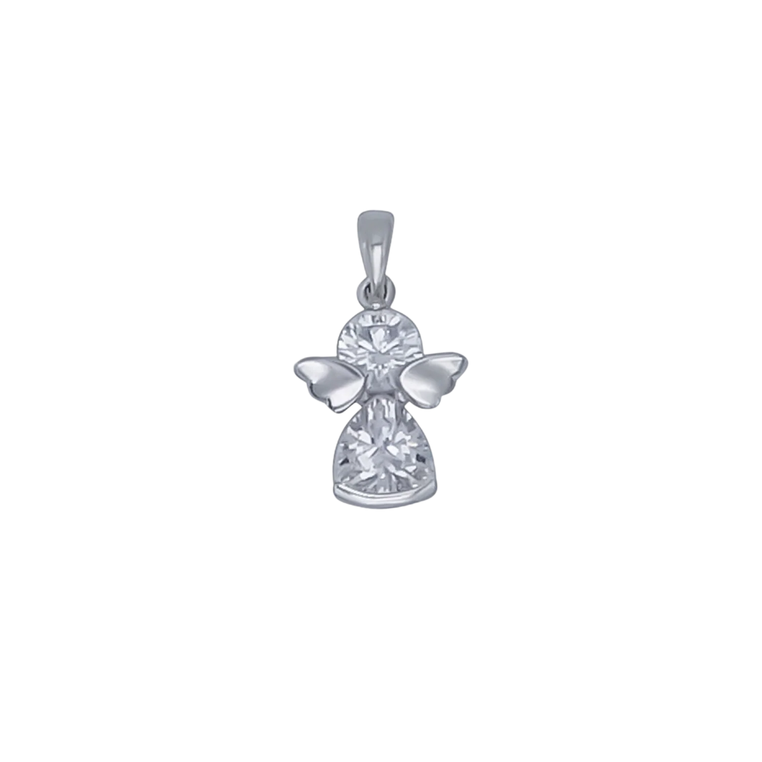 ANGEL PENDANT - SILVER AND ZIRCONIA