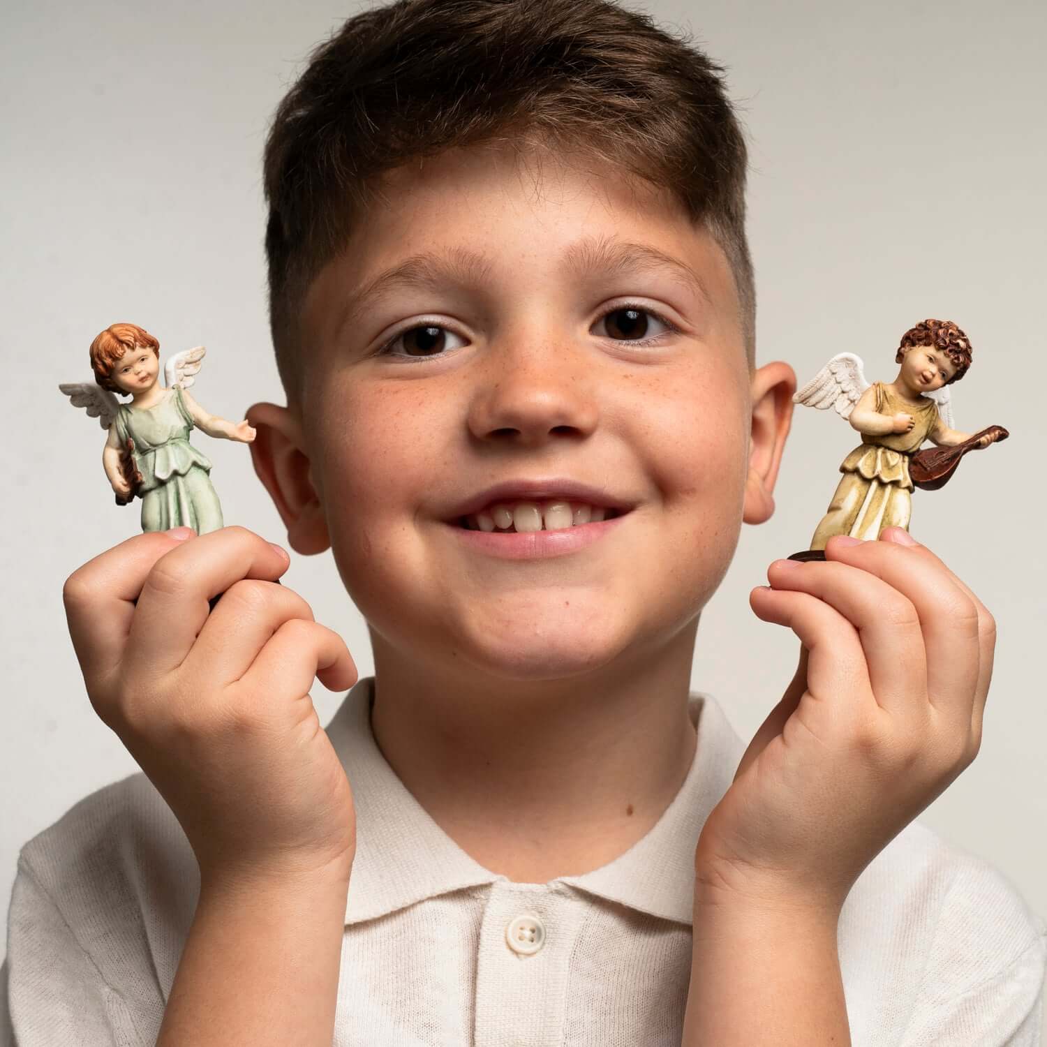 ANGEL WITH ZITHER - STATUE - RESIN - Image 3