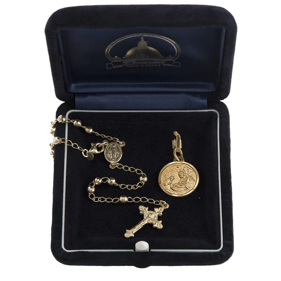 BAPTISM GIFT SET - GOLDEN SILVER