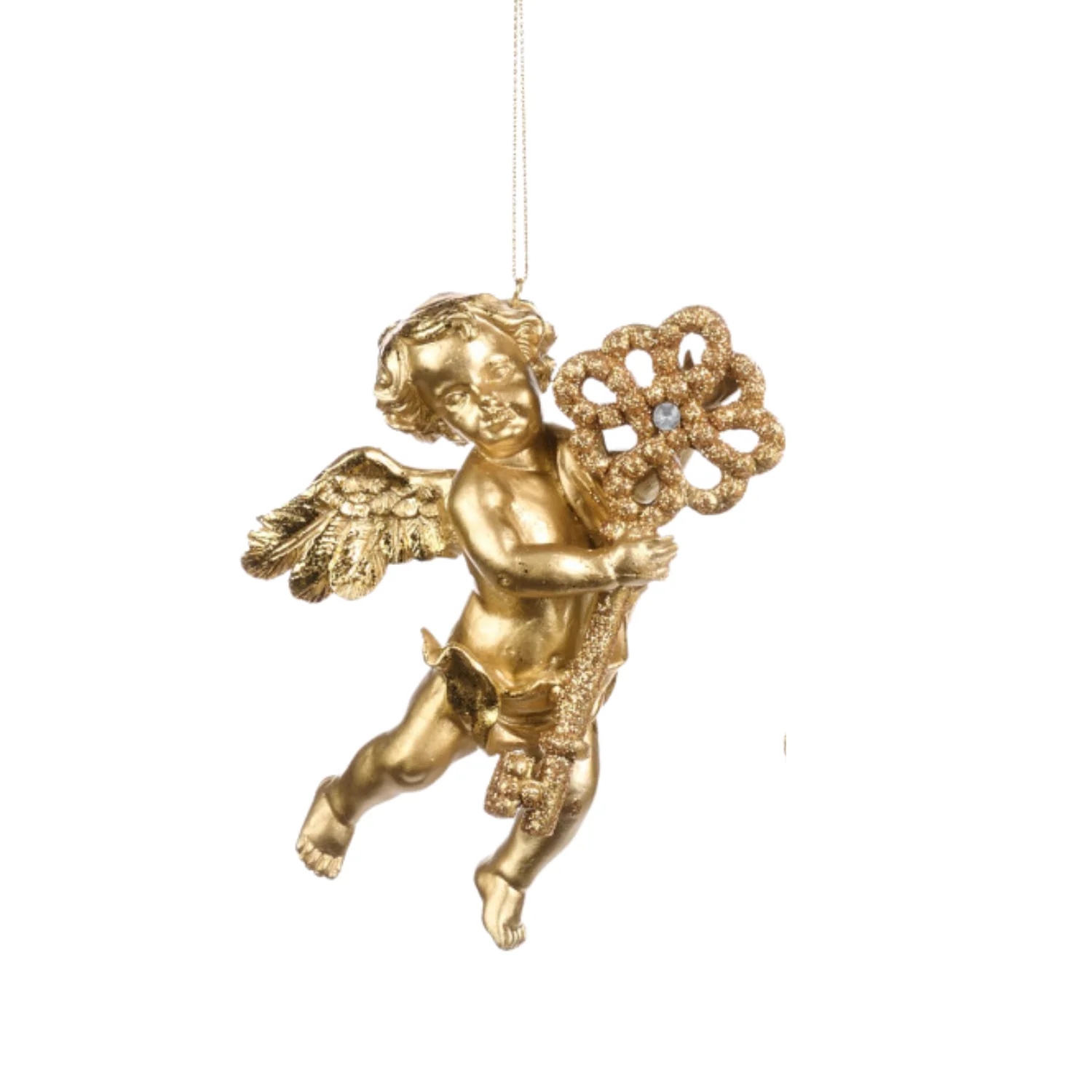 CHERUB ANGEL WITH KEY - CHRISTMAS TREE DECORATION
