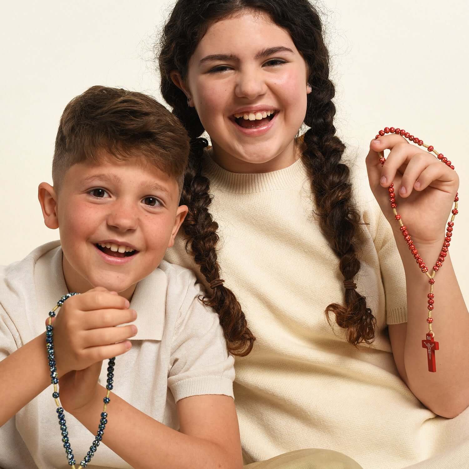 CHILDREN’S ROSARY - BLUE WOOD - Image 4