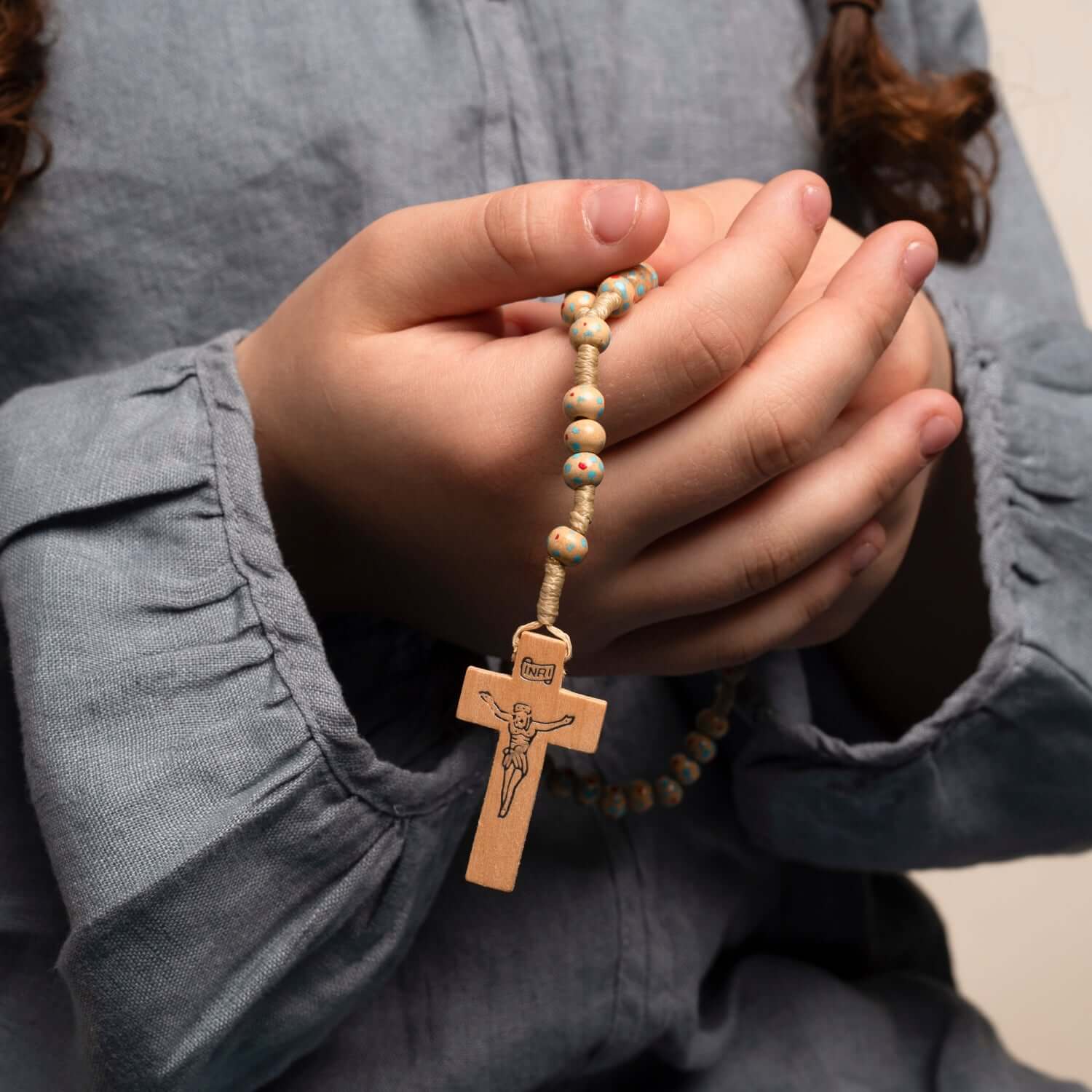 KIDS ROSARY - NATURAL WOOD - Image 4
