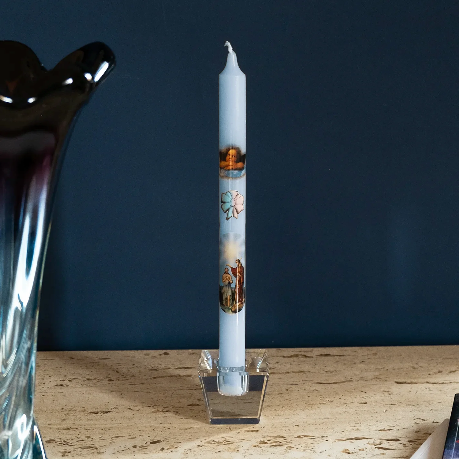CHRISTENING - BLUE CANDLE - Image 2
