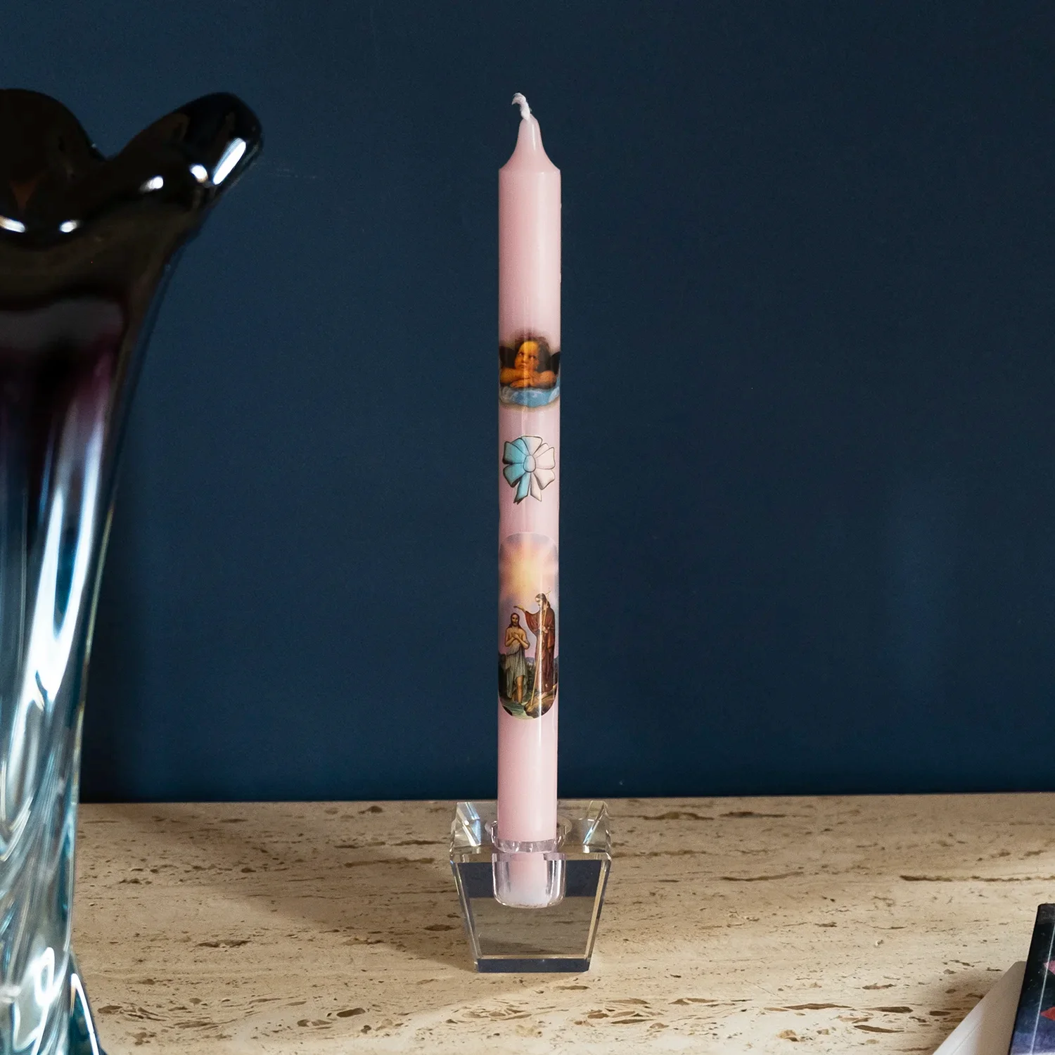 CHRISTENING - PINK CANDLE - Image 2