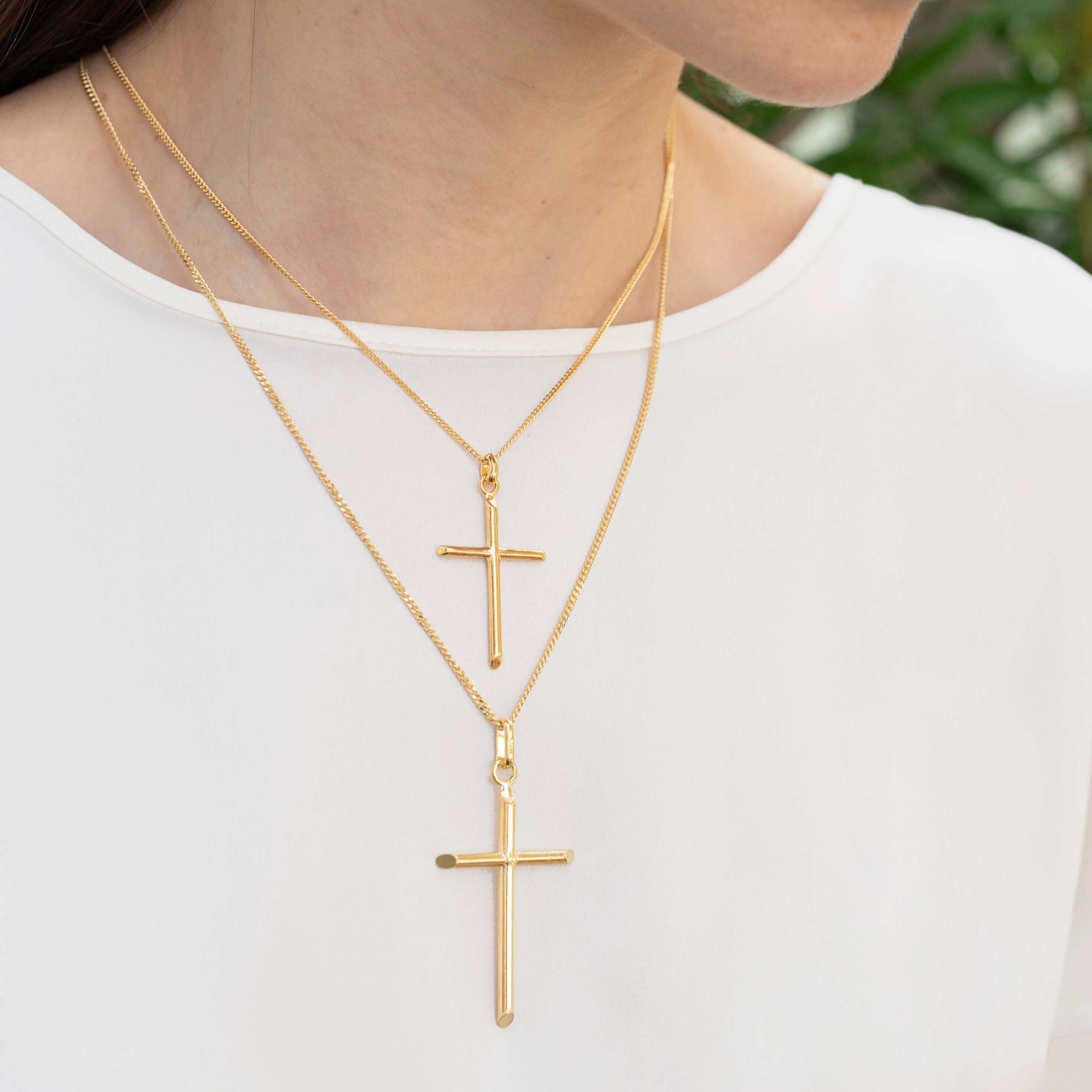 CLASSIC CROSS PENDANT - VERMEIL SILVER - Image 3