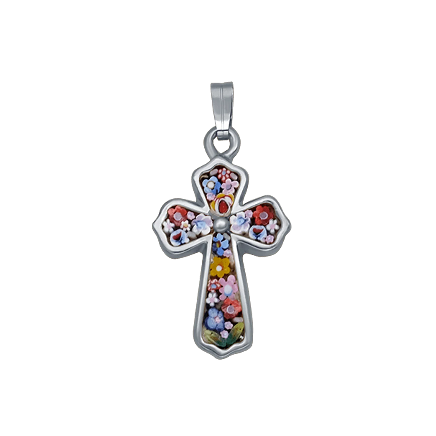 CROSS PENDANT - MICROMOSAIC JEWELRY - METAL