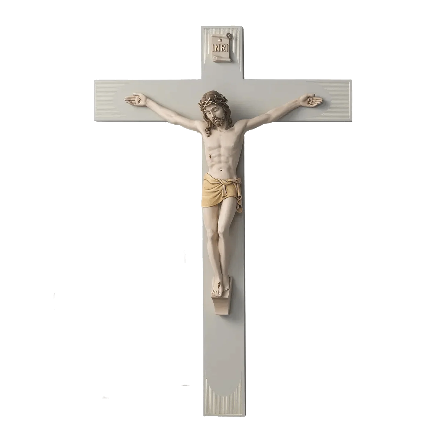 WALL CRUCIFIX - LAQUERED WOOD AND RESIN