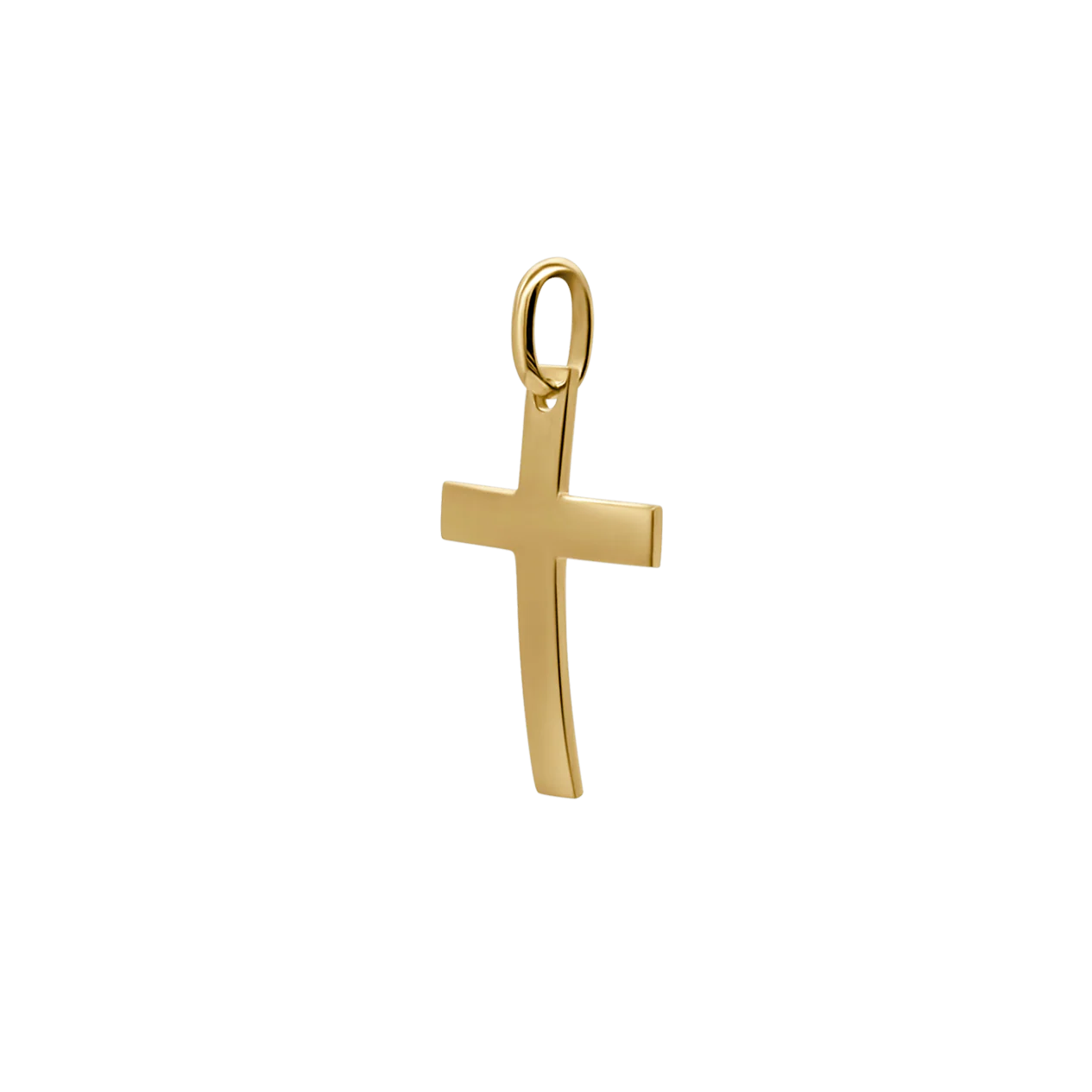 CURVED CROSS PENDANT - GOLD - Image 2