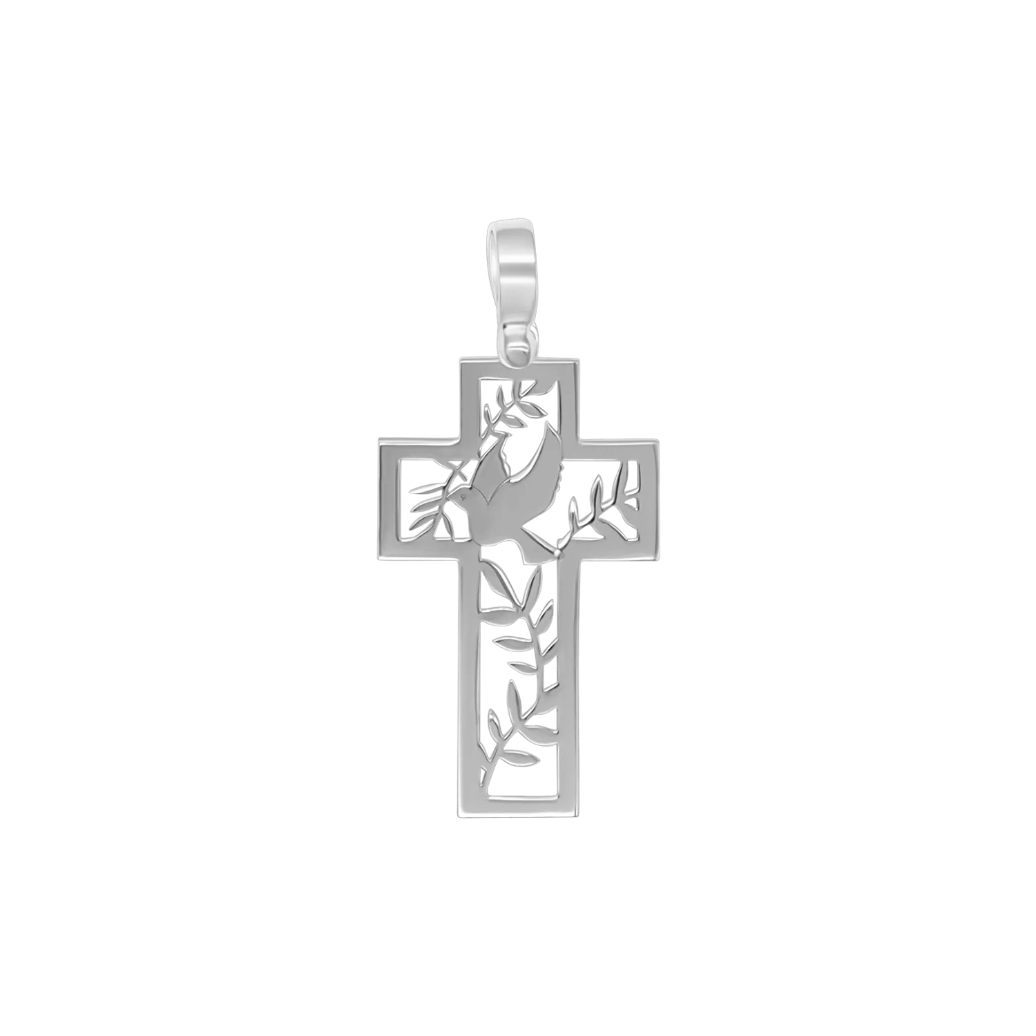 DOVE OF PEACE - CROSS PENDANT - SILVER