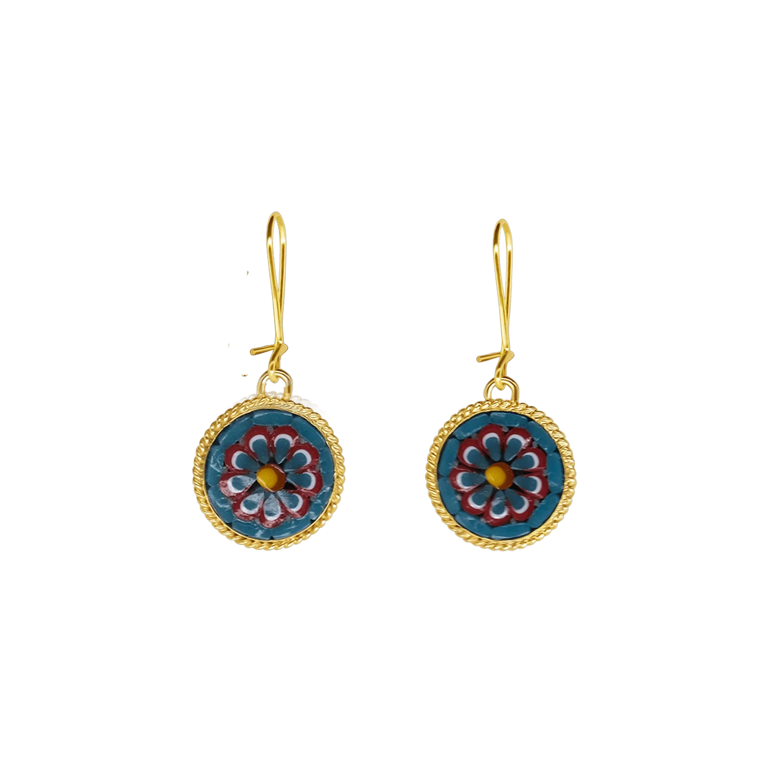 EARRINGS - MICROMOSAIC JEWELRY - GOLDEN METAL - Image 3