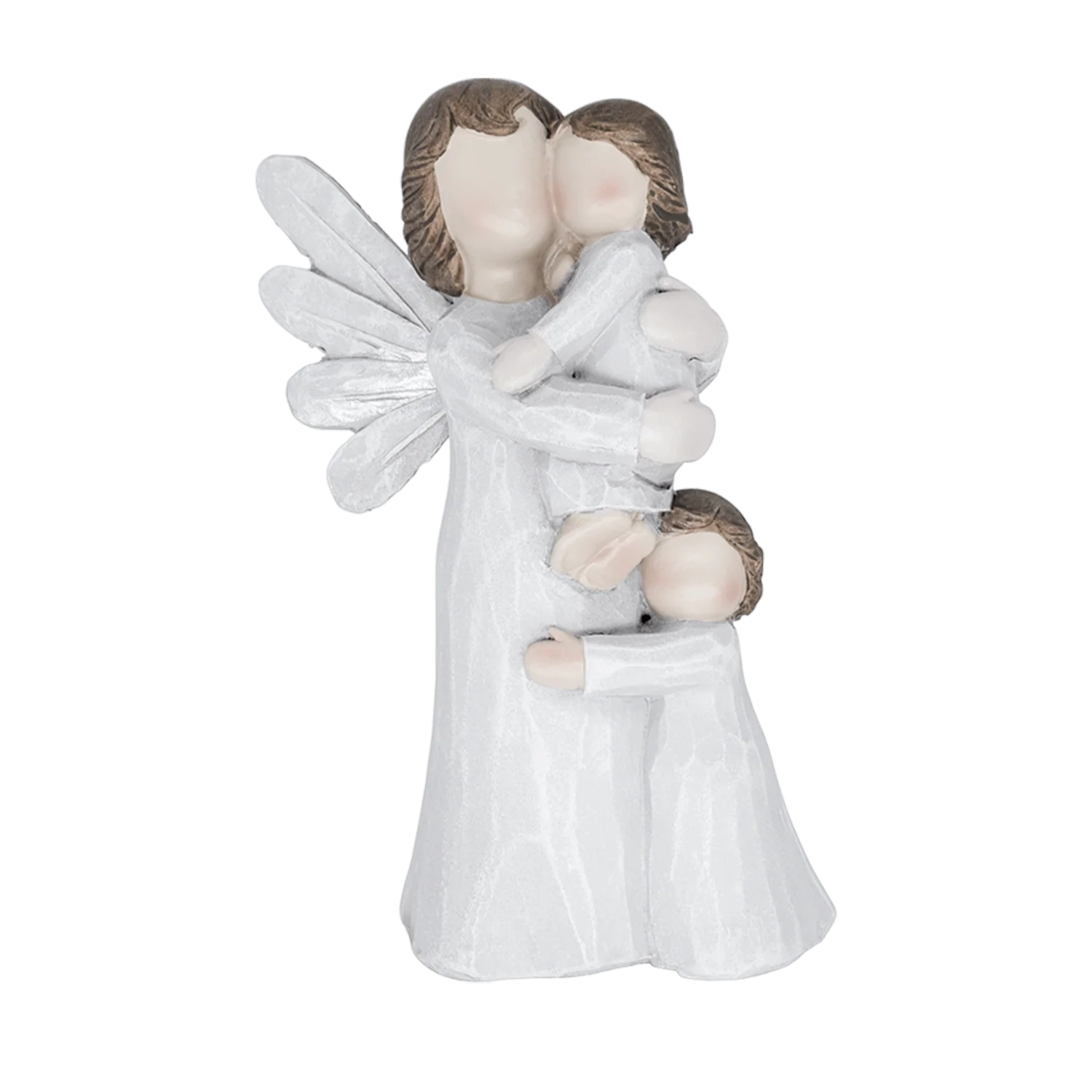 GUARDIAN ANGEL WITH CHILDREN - STATUE - RESIN