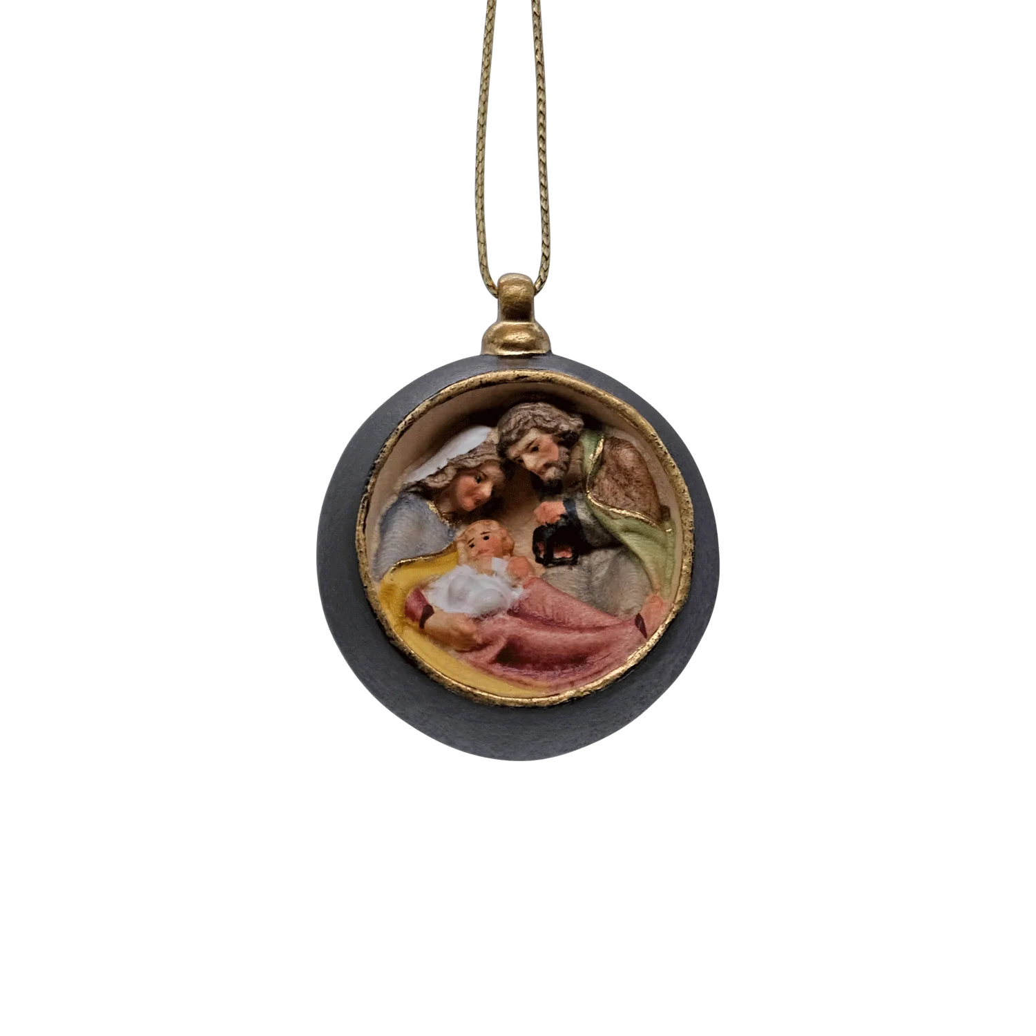 HOLY FAMILY - CHRISTMAS ORNAMENT - WOOD