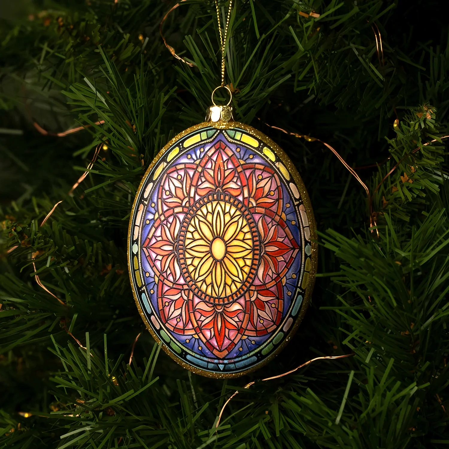 HOLY FAMILY - CHRISTMAS TREE DECORATION - GLASS - Image 3