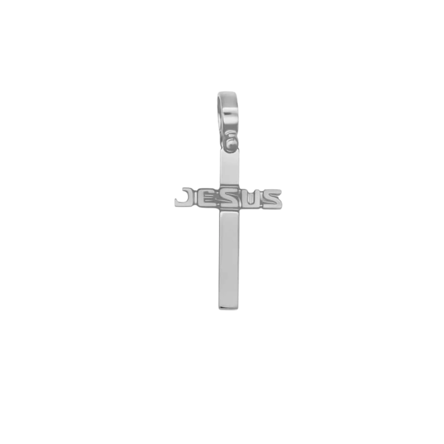 JESUS CROSS PENDANT - SILVER