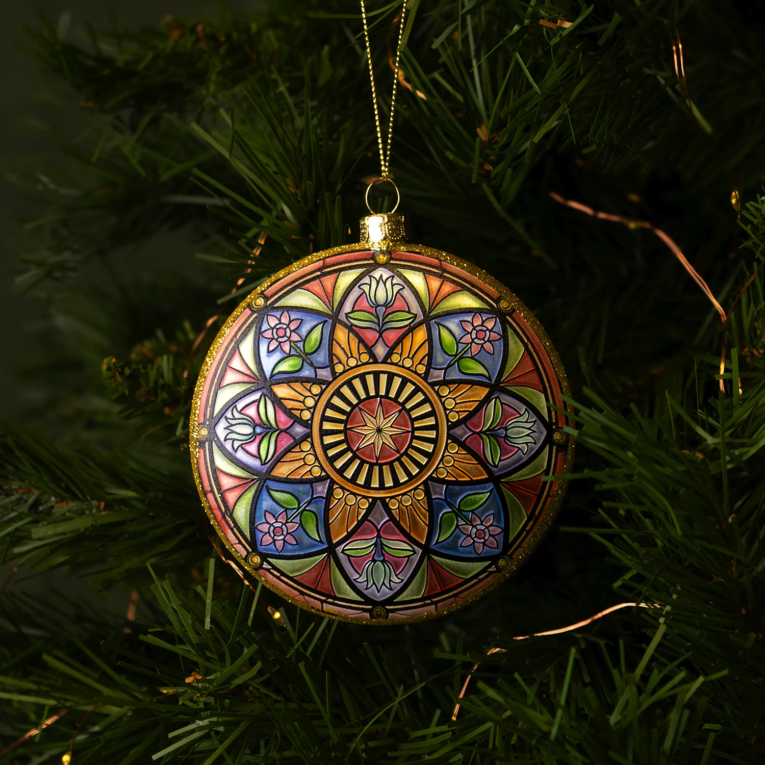 MARY WITH BABY JESUS - CHRISTMAS TREE DECORATION - GLASS - Image 3