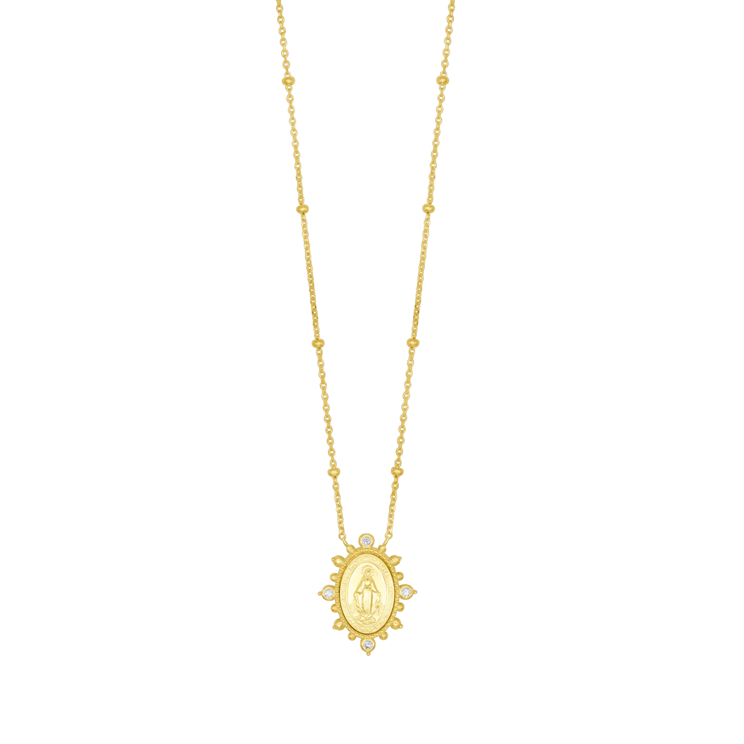 MIRACULOUS MEDAL NECKLACE - GOLDEN SILVER