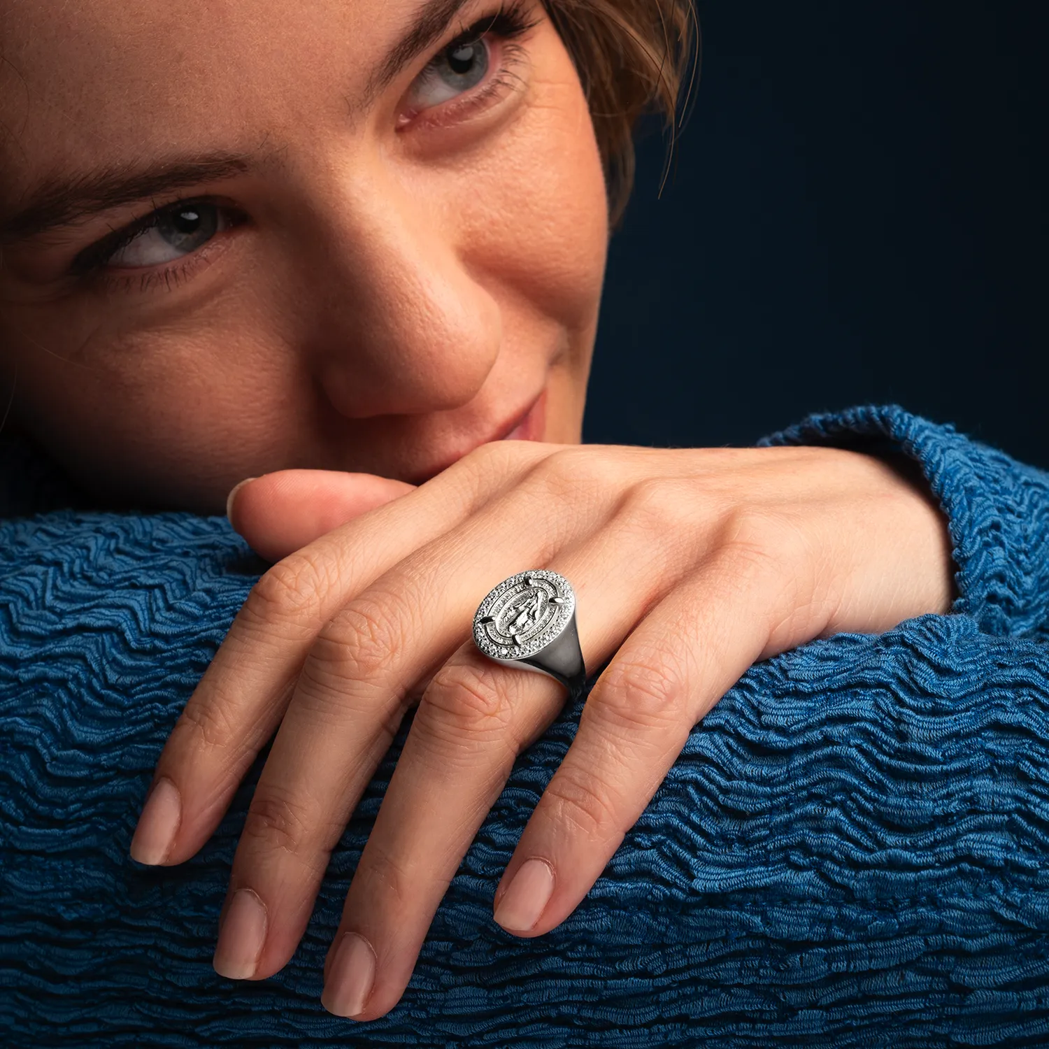 MIRACULOUS MEDAL - RING - SILVER - Image 3