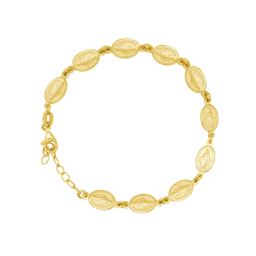 MIRACULOUS MEDALS BRACELET - GOLDEN SILVER