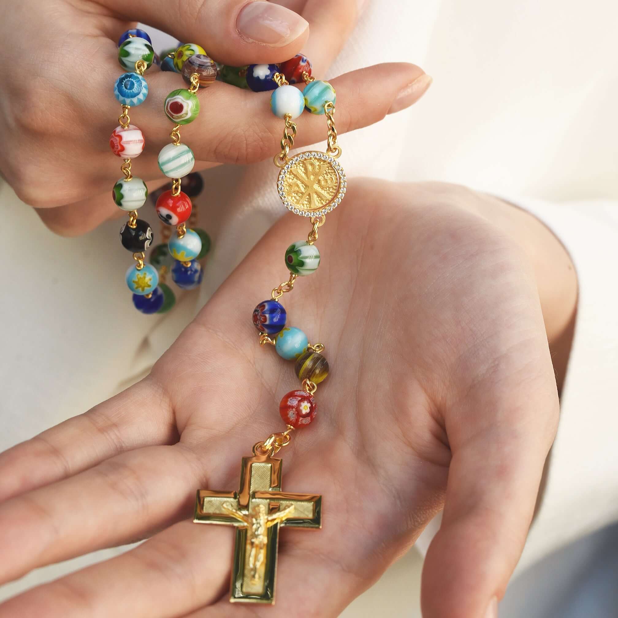 MURRINA GLASS - ROSARY - VERMEIL SILVER - Image 3