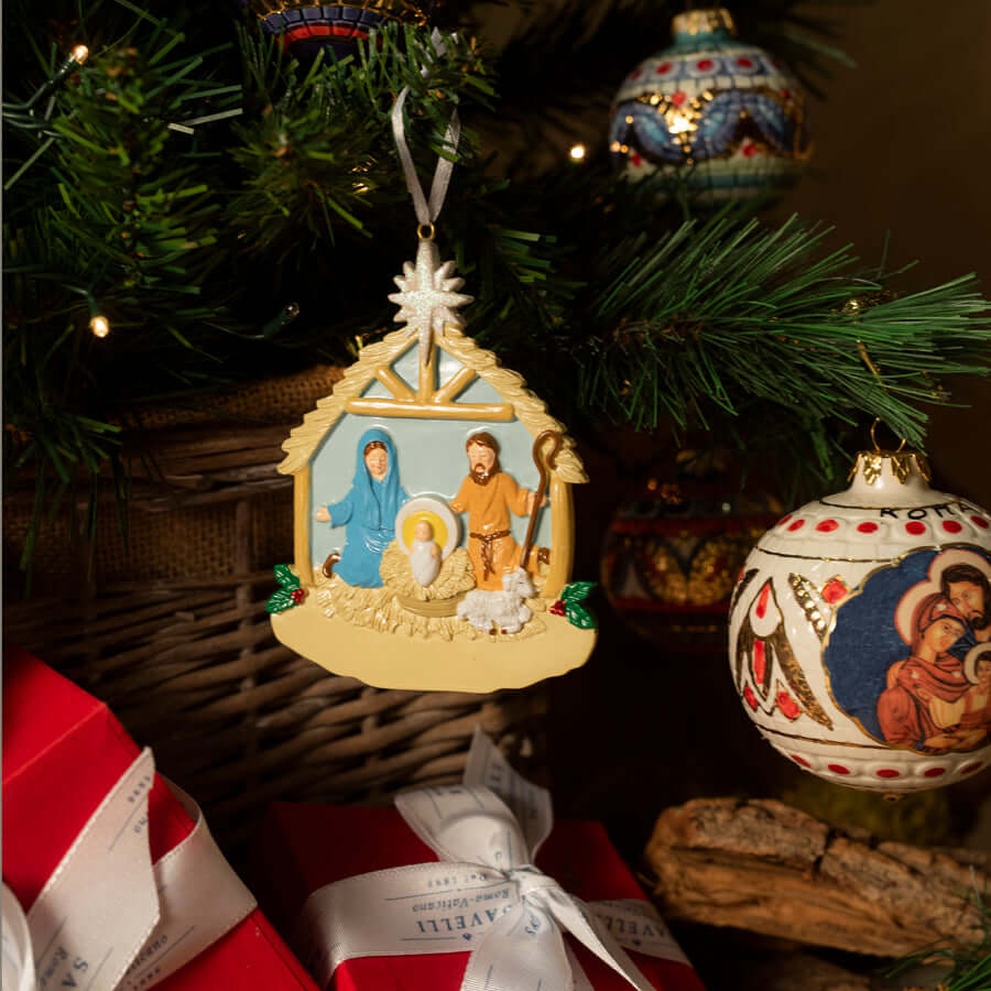 NATIVITY ORNAMENT - CHRISTMAS TREE DECORATION - RESIN - Image 2