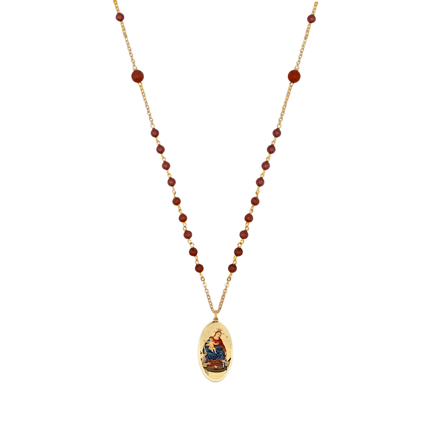 OUR LADY OF POMPEII - BEADED NECKLACE