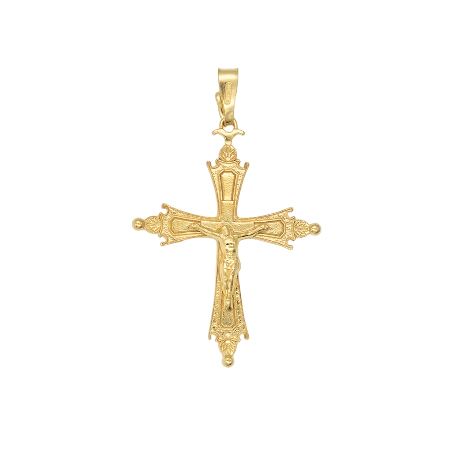 POPE LEO CRUCIFIX - PENDANT - GOLDEN SILVER