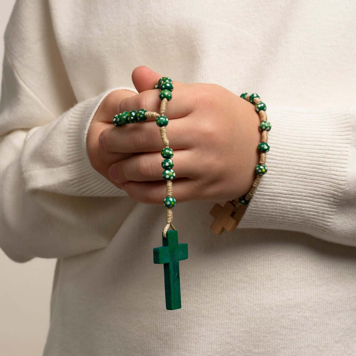 CHILDREN’S ROSARY - GREEN WOOD - Image 3