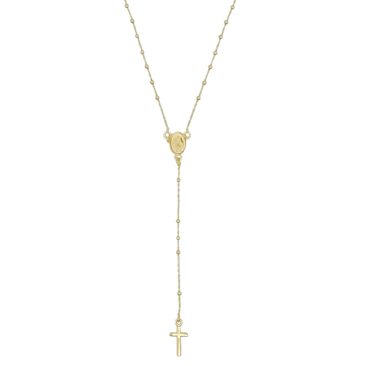 ROSARY NECKLACE - GOLDEN SILVER - Image 2