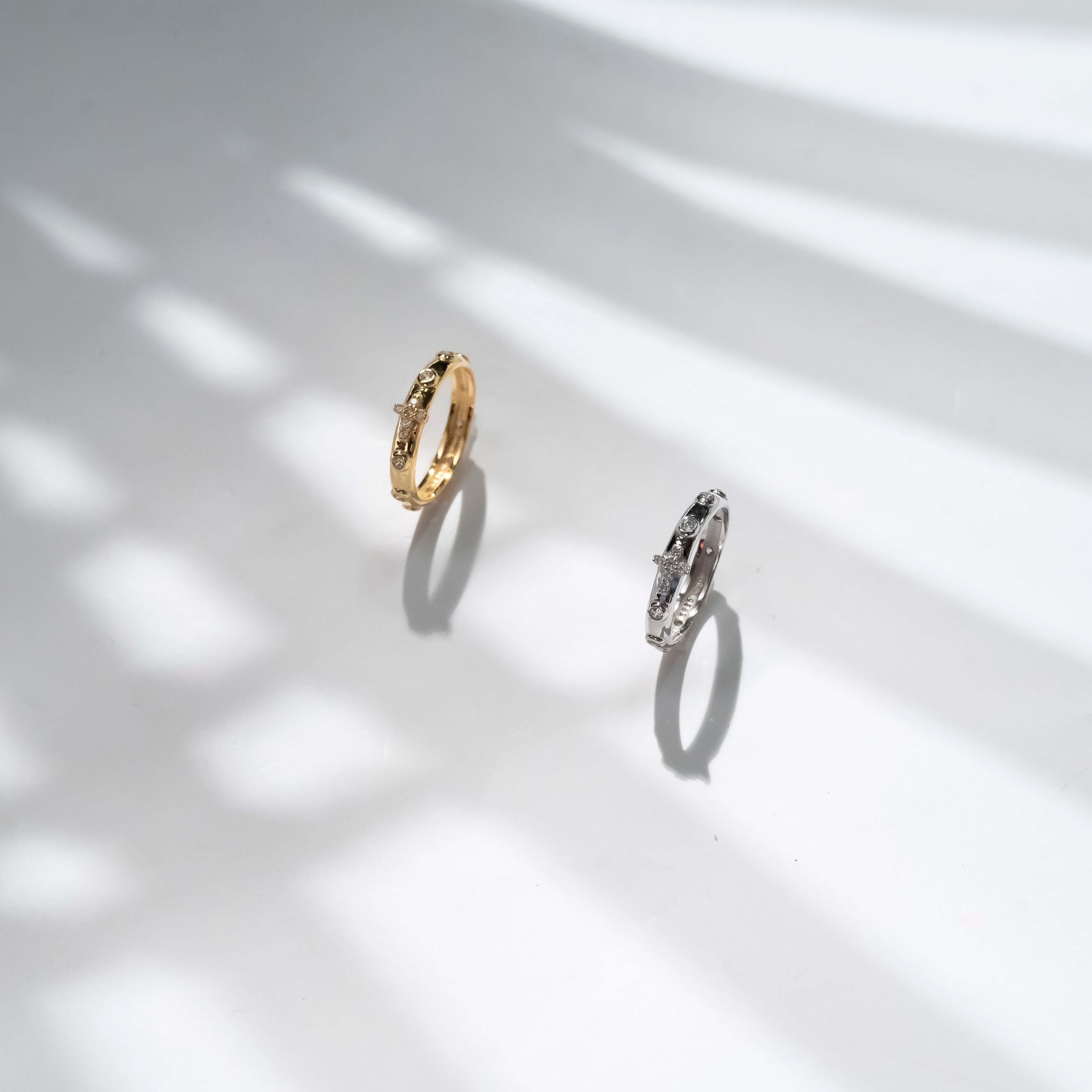 ROSARY RING - ZIRCONIA - VERMEIL SILVER - Image 3