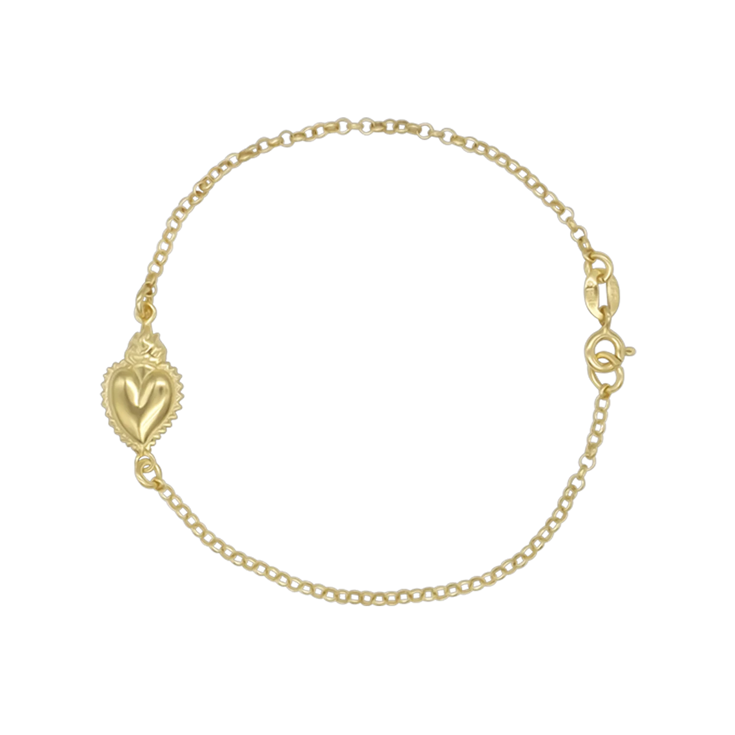 SACRED HEART BRACELET - GOLDEN SILVER