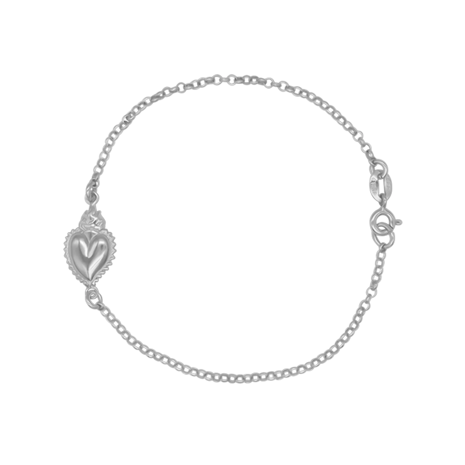 SACRED HEART BRACELET - SILVER