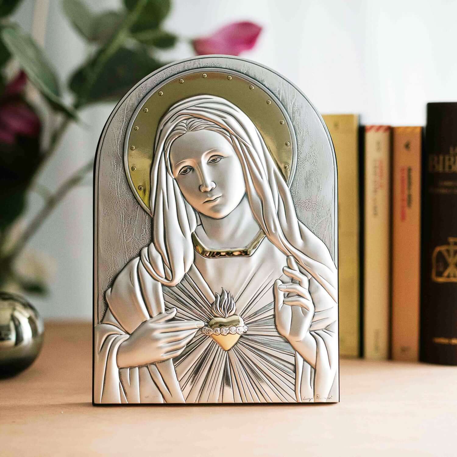 SACRED HEART OF MARY - PICTURE - SILVER - Image 3