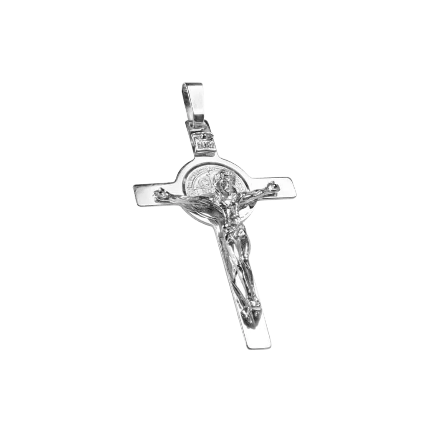 SAINT BENEDICT - CRUCIFIX PENDANT - SILVER - Image 3
