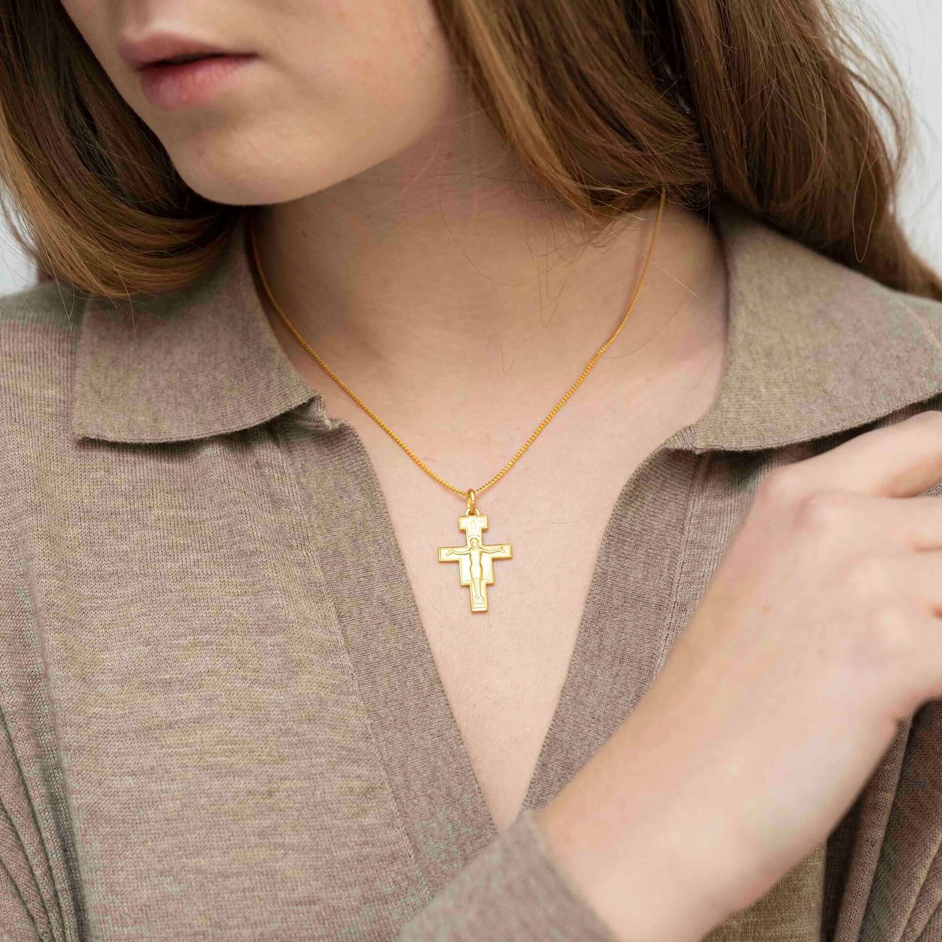 SAINT DAMIAN - CRUCIFIX PENDANT - VERMEIL SILVER - Image 3
