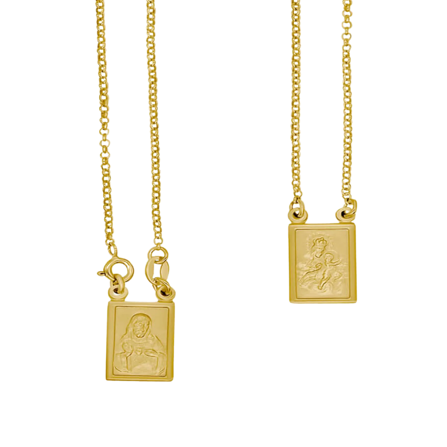 SCAPULAR NECKLACE - GOLDEN SILVER