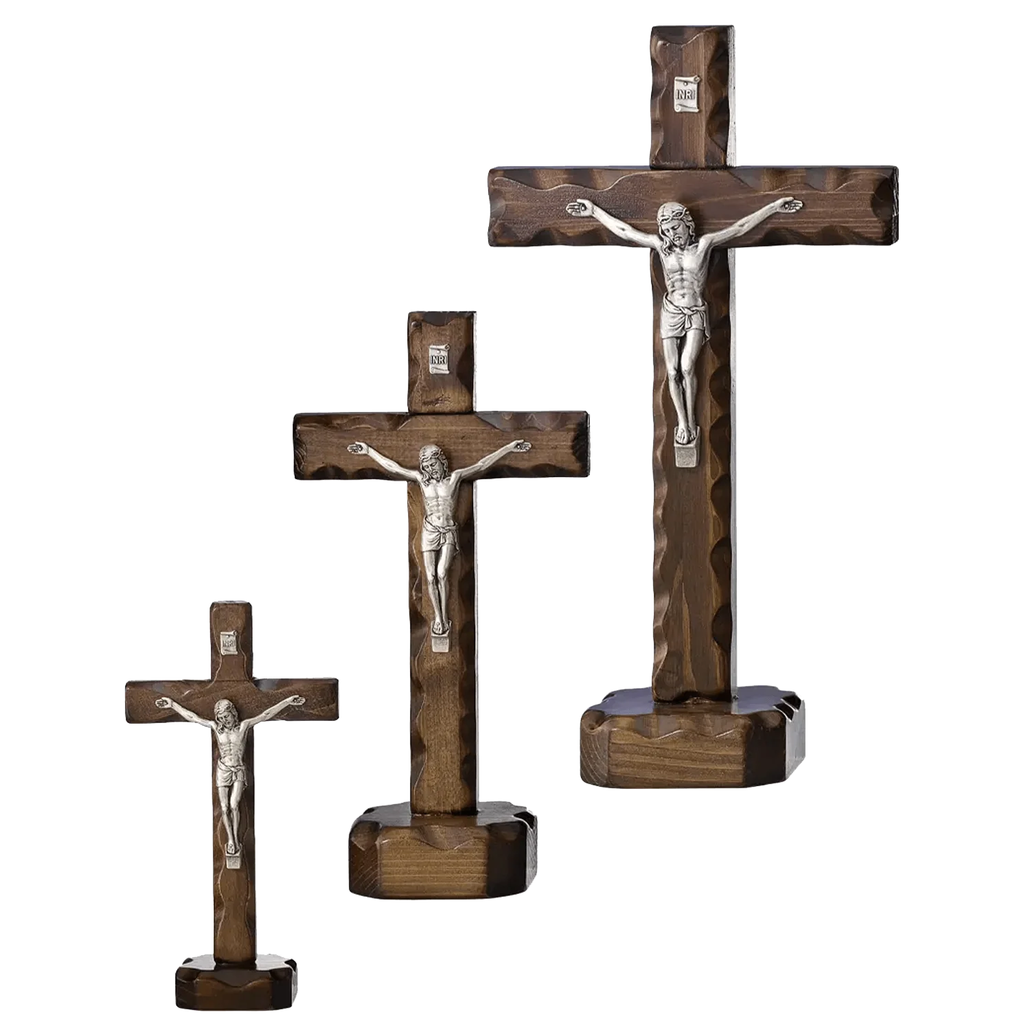 STANDING CRUCIFIX - WOOD - Image 3